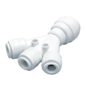 Acople Rápido Divisor en W para Tratamiento de Agua, 4 Tubos